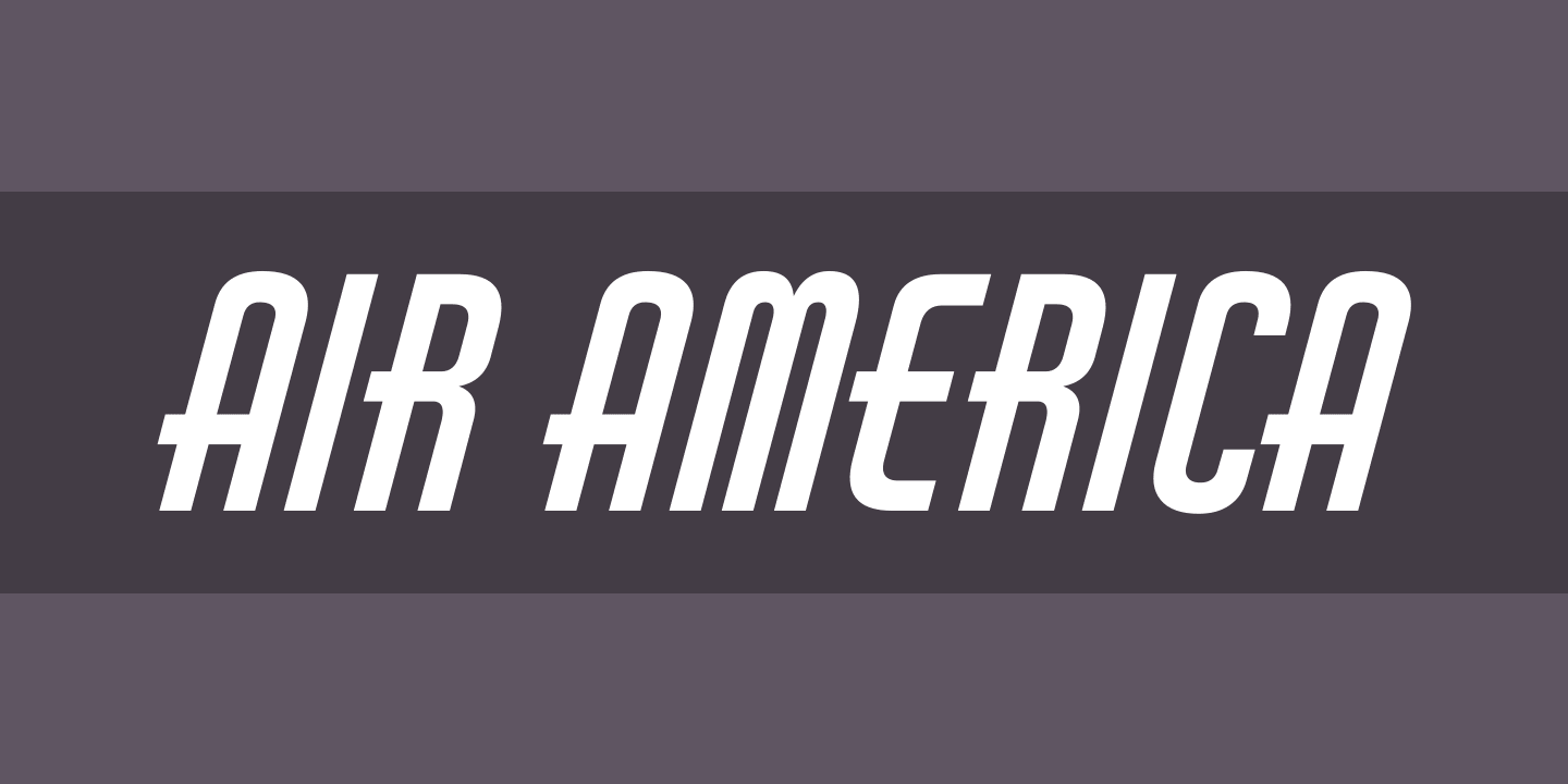 Beispiel einer Air America-Schriftart